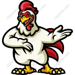 Cheerful Cartoon Chicken