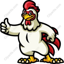 Cheerful Cartoon Chicken Giving a Thumbs-Up