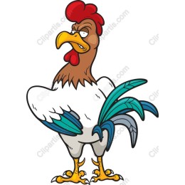Vibrant Cartoon Rooster
