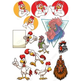 Chicken Clipart Collection - Whimsical Bundle
