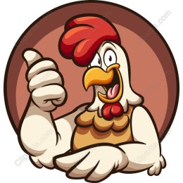 Cheerful Cartoon Chicken