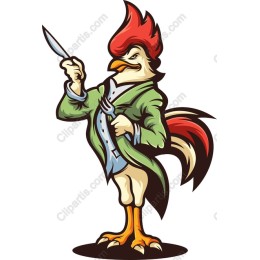 Whimsical Rooster Chef