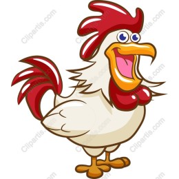 Cheerful Cartoon Chicken