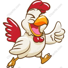 Cheerful Cartoon Chicken