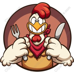 Cheerful Cartoon Chicken Chef
