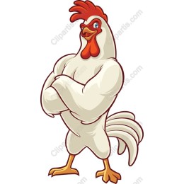 Vibrant Cartoon Chicken
