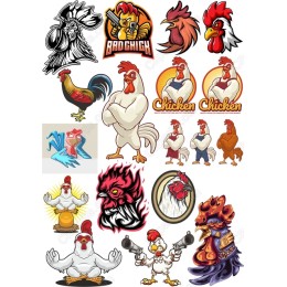 Funky Chicken Clipart Bundle