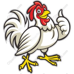 Cheerful Cartoon Chicken