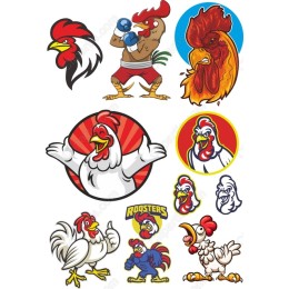 Rooster Set - Dynamic and Playful