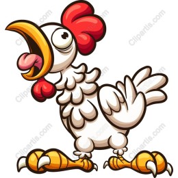 Whimsical Cartoon Chicken