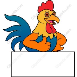 Vibrant Cartoon Rooster