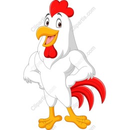 Cheerful Cartoon Chicken