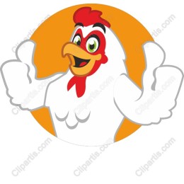 Cheerful Cartoon Chicken