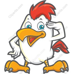 Cheerful Cartoon Chicken