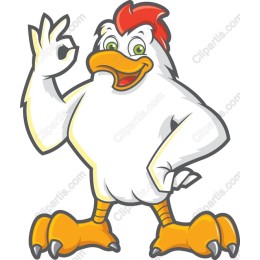 Playful Cartoon Chicken