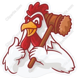 Whimsical Chicken with Gavel