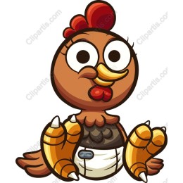 Playful Cartoon Chicken