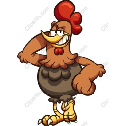 Playful Cartoon Chicken
