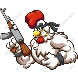 Fierce Chicken with Gun