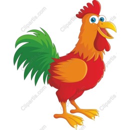 Cheerful Cartoon Rooster