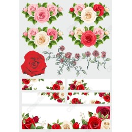 Rose Clipart Bundle - Elegant Floral