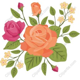 Elegant Floral - Roses & Leaves
