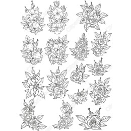 Hand-Drawn Floral Bundle - Elegant Rose