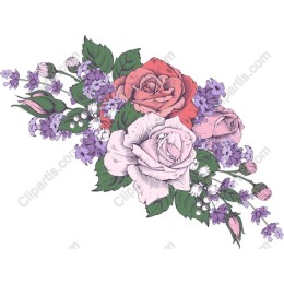 Elegant Floral Arrangement - Roses and Blooms