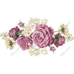 Elegant Mauve Roses Floral