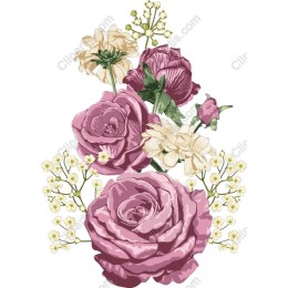 Elegant Mauve Rose Bouquet