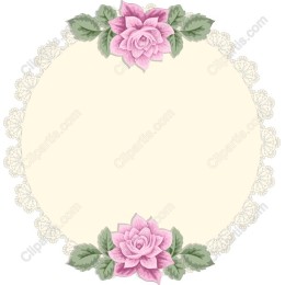 Elegant Pink Roses Floral Frame