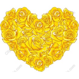 Yellow Roses Heart