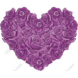 Purple Rose Heart