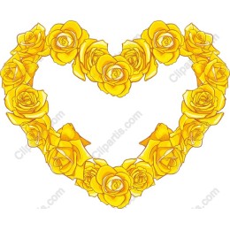 Yellow Rose Heart