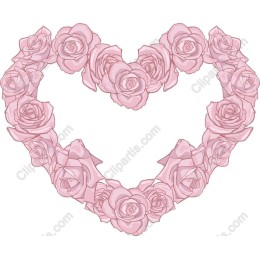 Pink Rose Heart