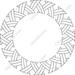 Intertwined Arrows Circular Border