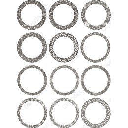 Celtic Knot Circular Clipart Set - 12 Intricate Borders for Creative