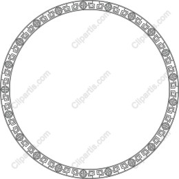 Greek Key Circular Frame