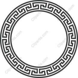 Geometric Circular Greek Key Frame
