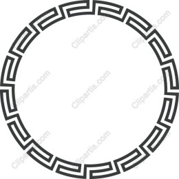 Greek Key Circular Frame