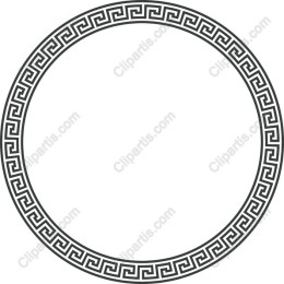 Greek Meander Circular Border