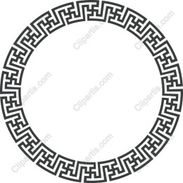 Exquisite Circular Greek Key Pattern
