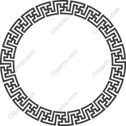Greek Key Pattern Circular Frame