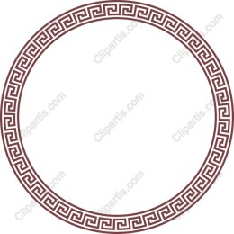 Greek Key Circular Frame
