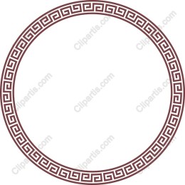Greek Key Pattern Circular Frame