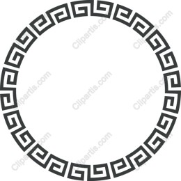Elegant Greek Circular Border