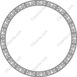Elegant Circular Greek-Inspired Ornament