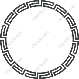 Elegant Circular Greek Key Pattern