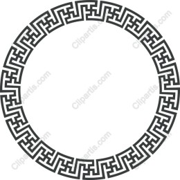 Elegant Greek Key Circular