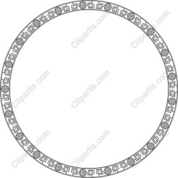Elegant Circular Greek Key